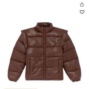 Women Brown Puffer Jacket